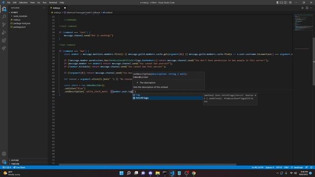 How to code a DISCORD BOT - BAN COMMAND - Discord.js v14 2022 смотреть онлайн
