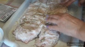 Рулет из  свиной брюшины. Самый простой рецепт.