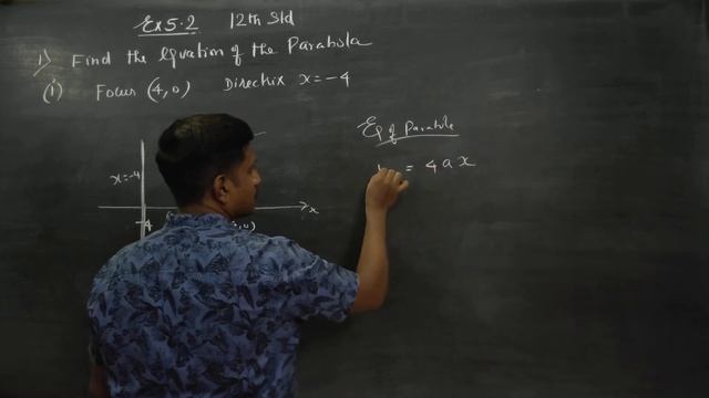 12th Std Maths Ex.5.2(1)(i) Find the Equation of the parabola focus(4,0) and directrix x= -4 смотреть онлайн