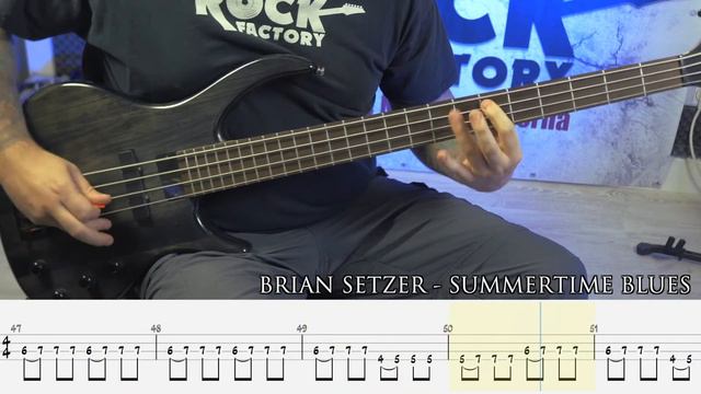 BRIAN SETZER - Summertime Blues [BASS COVER + TAB] смотреть онлайн