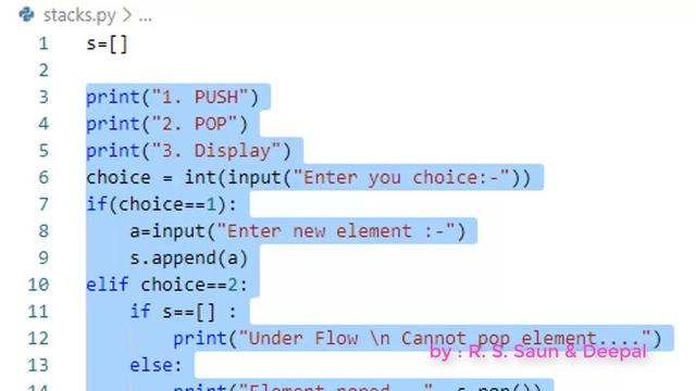 #2 stack implementation using list in python смотреть онлайн
