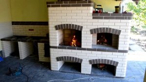 Русская печка на улице