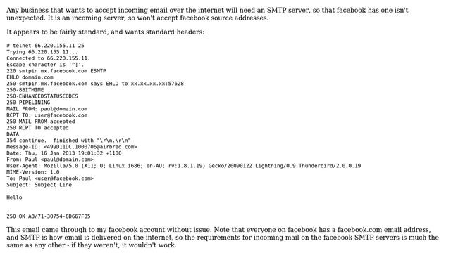 SMTP to Facebook смотреть онлайн
