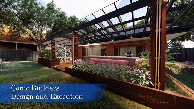 Merbau Decking | Glass Top Pergola | Cedar Wood Idea
