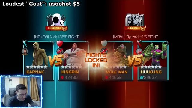 Live! Battlegrounds Time! Fisticuffs Node! | Marvel Contest Of Champions смотреть онлайн