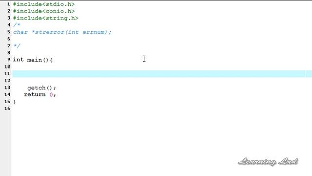 Strerror Function In C Programming Language Video Tutorial