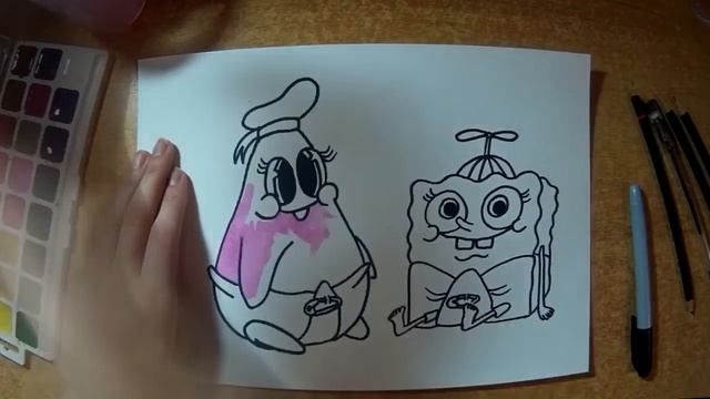 Рисуем Спанч Боба и Патрика | Губка Боб / Draw spongebob and Patrick | Spongebob смотреть онлайн