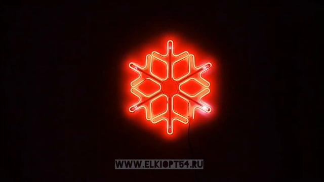 Гирлянда светодиодная "Снежинка красная" LED 60х60см смотреть онлайн
