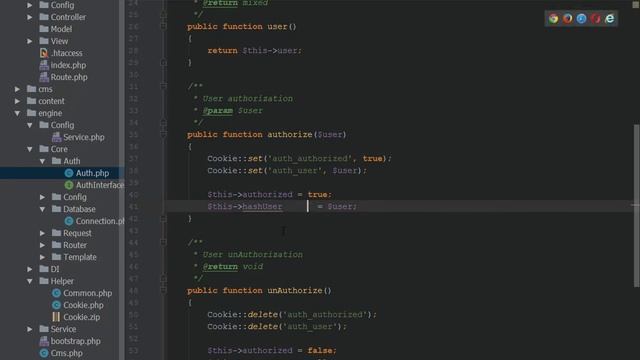 Создание CMS на php - 20 урок (Пишем авторизацию в админку часть 4) смотреть онлайн