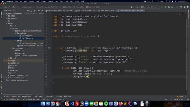 Spring Boot Quartz Scheduler Tutorial 5 - Implementing JobDetail and Trigger смотреть онлайн