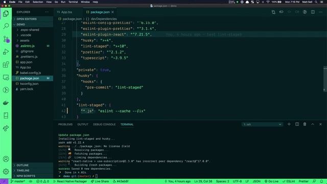 Configuring expo with eslint, prettier, and absolute imports смотреть онлайн