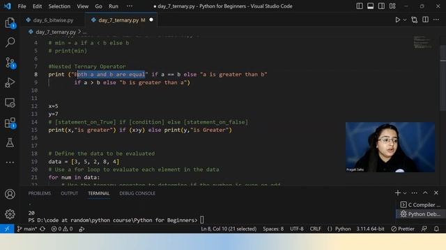 Ternary Operator |Conditional Operator | Syntax & Examples | Python for Beginners |Episode 07 смотреть онлайн