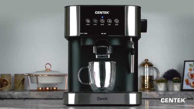 Обзор Кофемашины / Кофеварка Рожковая CENTEK CT-1164 смотреть онлайн