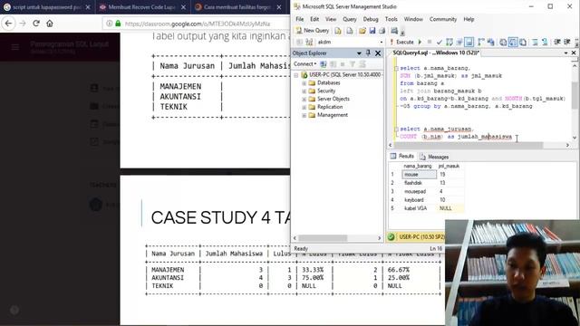 cara menghitung persen menggunakan sql server dengan tabel yang berbeda смотреть онлайн