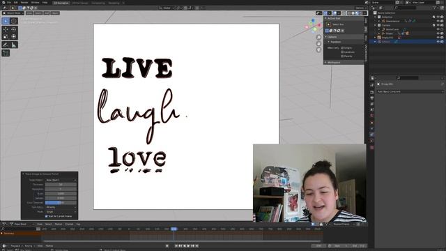 Grease Pencil Lettering Tutorial: add text and animate it (trace image, vertex paint) Blender 2.93 смотреть онлайн