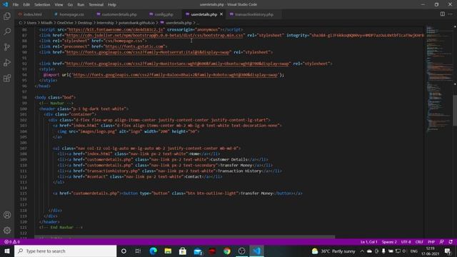 Basic Banking System | Task #1 | GRIP | The Sparks Foundation | Manoj Adhithya R смотреть онлайн
