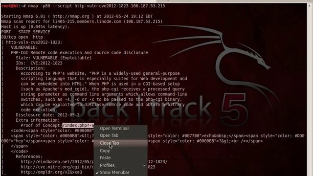 Detectando y explotando PHP-CGI con Nmap (cve-2012-1823) смотреть онлайн