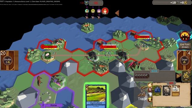 Hexarchy - Pre-Alpha 2020 - 4x game at 4x speed смотреть онлайн