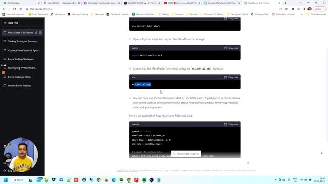 Python + metatrader 5 + chatGPT Generate 99% winning strategies without writing code, always profit смотреть онлайн
