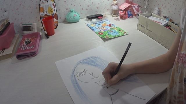 Как нарисовать стильную кошку с челкой. смотреть онлайн