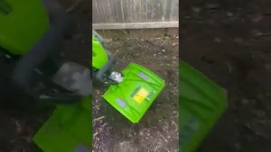 Greenworks PRO 60V 10» Brushless Cultivator / Tiller in action