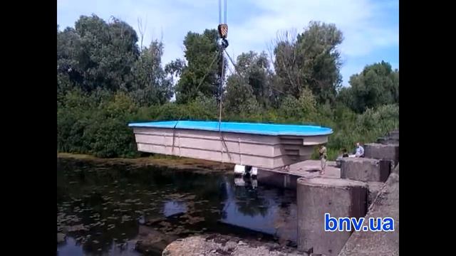 Доставка бассейна по воде - чаша Элит смотреть онлайн