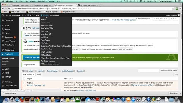 Wordpress Easier Way To Disable and Activate Plugins From the Admin Bar смотреть онлайн