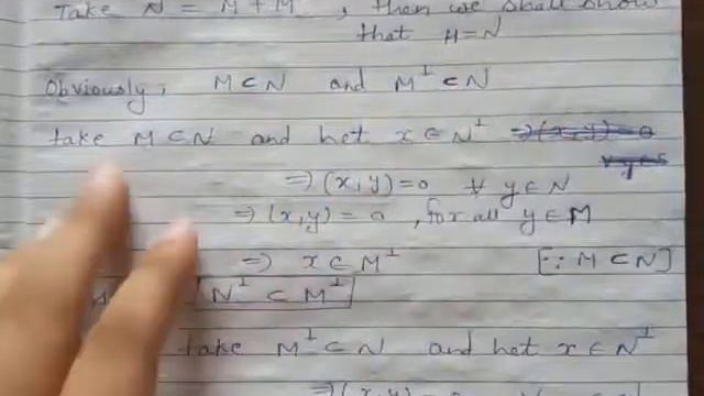 Projection Theorem in Hilbert space in Functional Analysis (Statement + Proof) смотреть онлайн