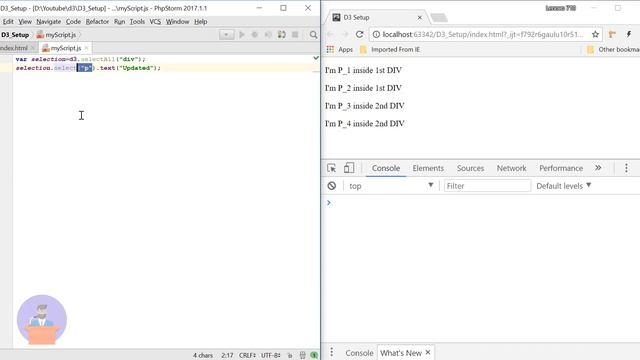 D3.js Tutorial for Beginners-03- Selection Functions смотреть онлайн