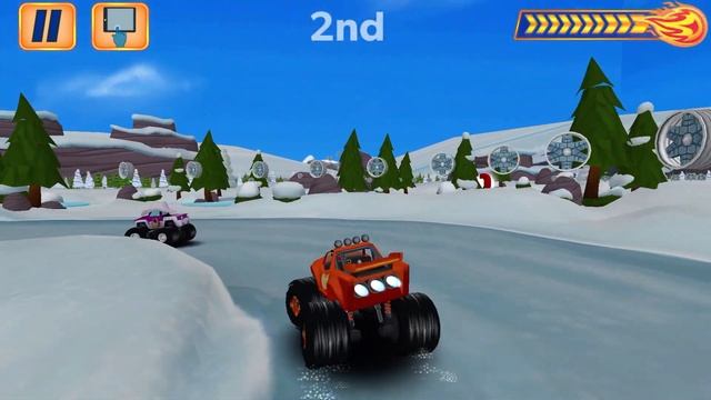 Blaze and the Monster Machines - Racing Game ? BADLANDS MAP: Race against Crusher and Starla! смотреть онлайн