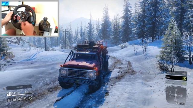 Snow Runner Ford F750 Overloaded Transport Delivered ( Steering Wheel Logitech G29 Gameplay ) смотреть онлайн