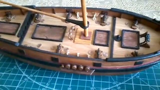 Пиратский шлюп. ( Pirate ship ) . Гик и гафель. смотреть онлайн