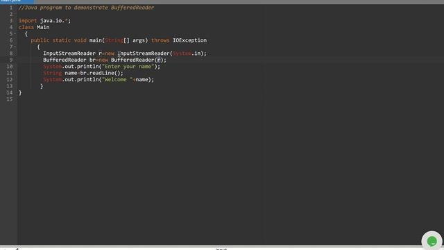 Reading Console Input : BufferedReader class смотреть онлайн