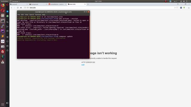 Laravel 5.7 - ошибка 500 при установке смотреть онлайн