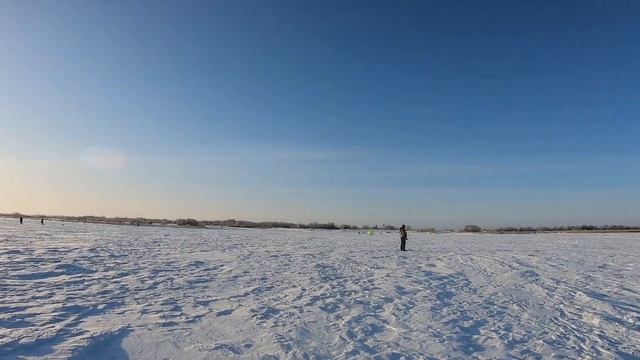 Водозабор, Степное озеро, Благовещенский район. Зимняя рыбалка в феврале.