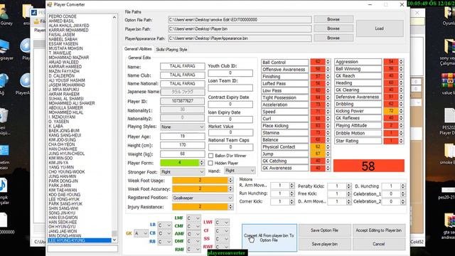 PES 2021 Player Data Editor [PC/OF] V0.2 Alpha - How to use Player Converter?? смотреть онлайн