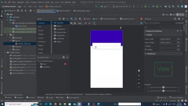 How To Make Cards In Android Studio | CardView Tutorial in Android Studio