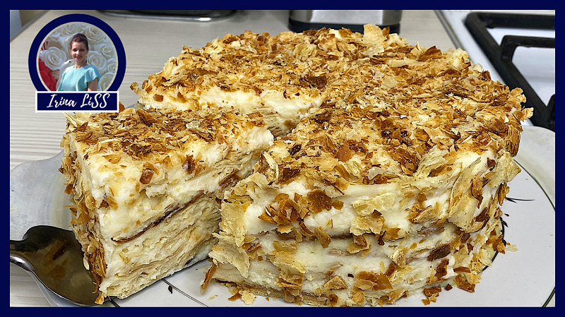 Быстрый торт Наполеон: Самый вкусный крем для Наполеона (Как приготовить простой домашний торт) смотреть онлайн