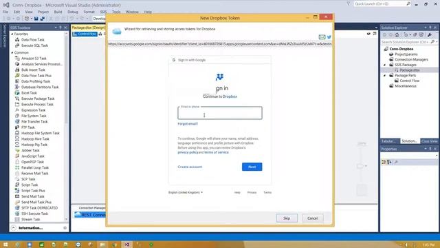 Connect Dropbox to SQL Server. SSIS integration with COZYROC SSIS+ suite смотреть онлайн