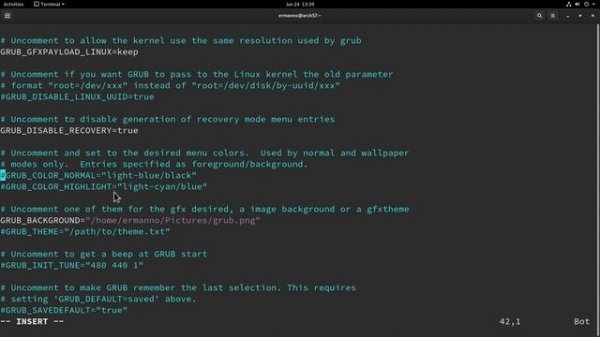 Arch Linux: customizing GRUB