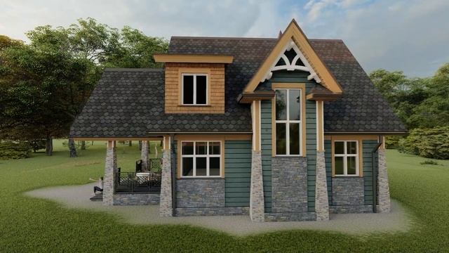 V 4 - "Виктория 4" Проект каркасного дома в "Викторианском" стиле. смотреть онлайн