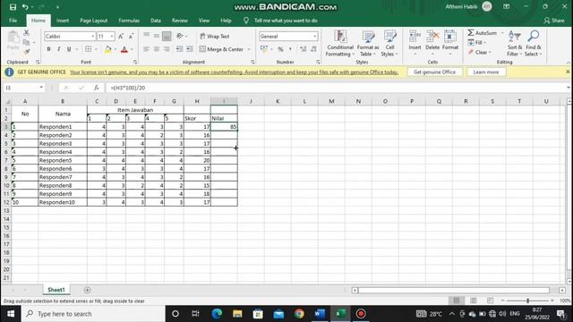 Mengolah Data Penelitian dalam Bentuk Angket pada Microsoft Excel #11 смотреть онлайн