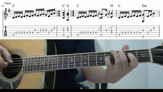 Time To Say Goodbye - Easy Fingerstyle Guitar Playthough Tutorial Lesson With Tabs смотреть онлайн