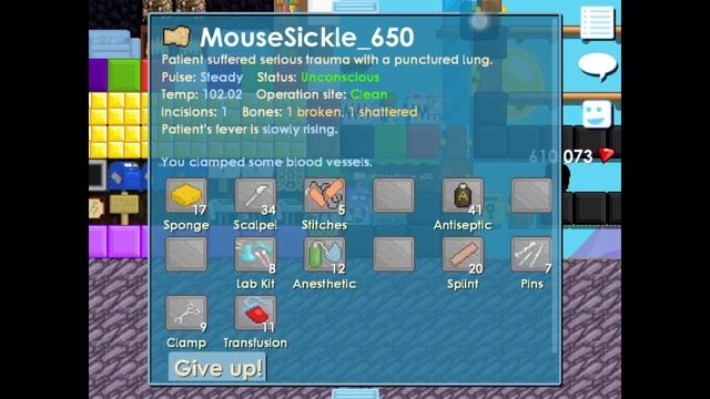 Growtopia - Surgery Update! ( EPS #8 : How To Cure Serious Trauma With Punctured Lungs ) смотреть онлайн