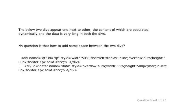 HTML : Apply space between divs смотреть онлайн