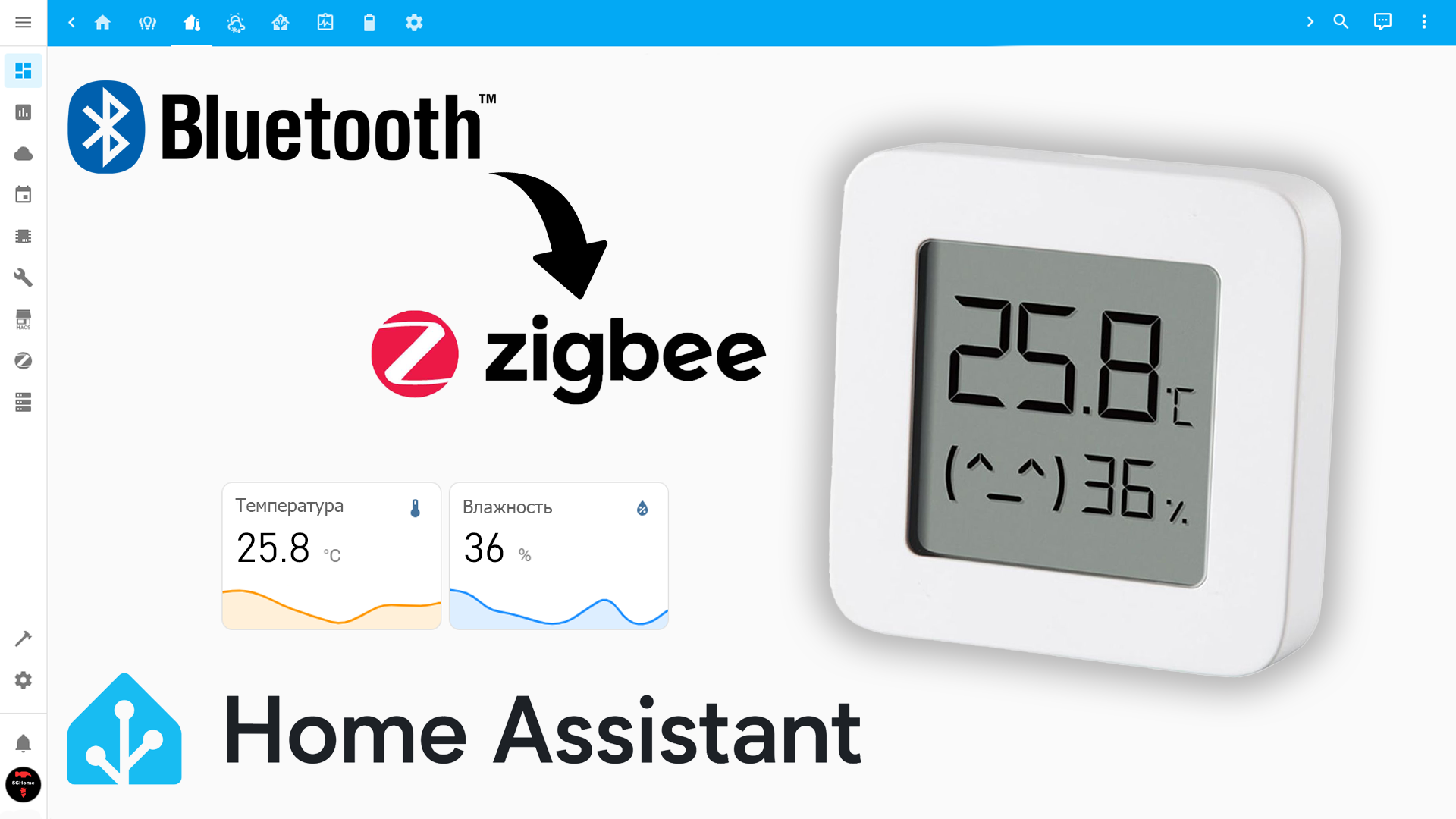 Xiaomi LYWSD03MMC из Bluetooth в Zigbee смотреть онлайн