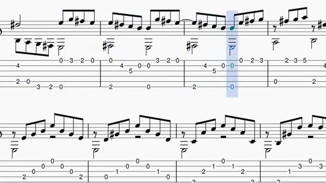 Mauro Giuliani - Etude in A Minor with TAB - Guitar смотреть онлайн