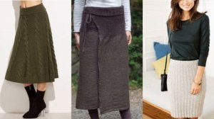 МОДНЫЕ ВЯЗАНЫЕ ЮБКИ СПИЦАМИ КРЮЧКОМ ?ОРИГИНАЛЬНЫЕ ФАСОНЫ УЗОРЫ?