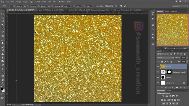 Gold Dust || 3D Logo Design - Advance || Photoshop Tutorial смотреть онлайн