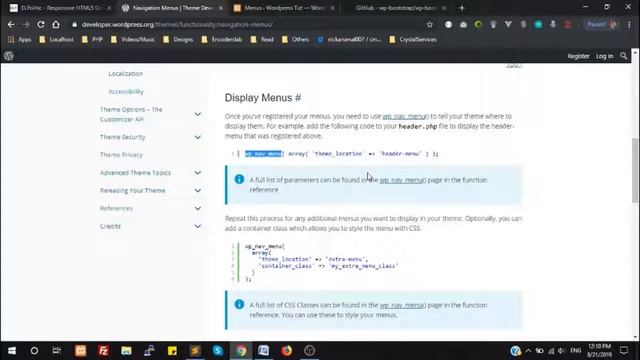 Wordpress Adding Dynamic Navigation Menu смотреть онлайн
